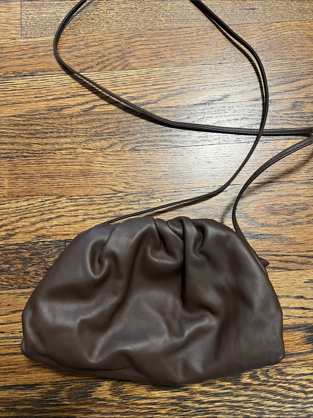 Quince leather crossbody purse